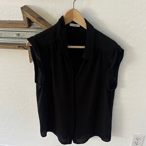 Pleione Black Sleeveless Top